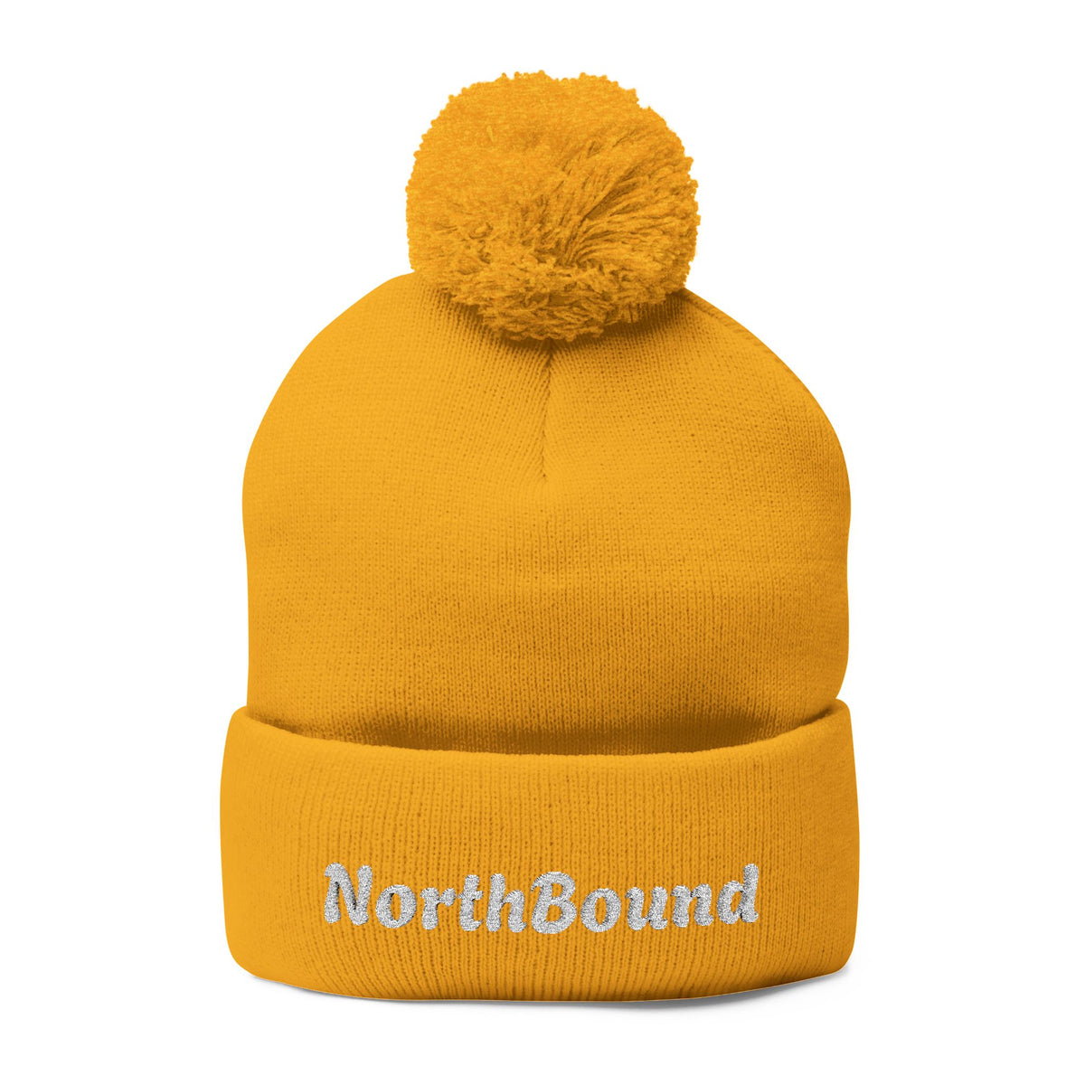 NorthBound Embroidered Pom Pom Beanie
