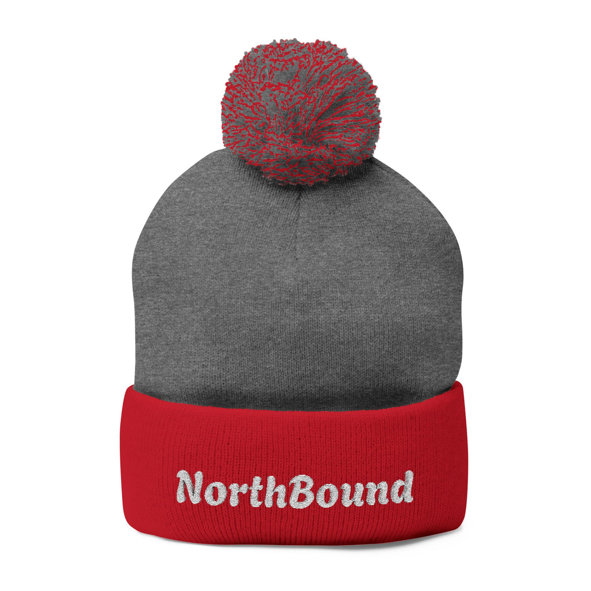 NorthBound Embroidered Pom Pom Beanie