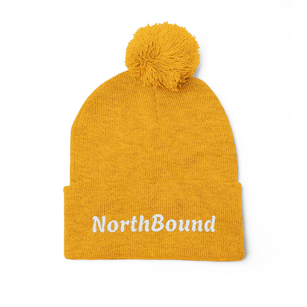 NorthBound Embroidered Pom Pom Beanie