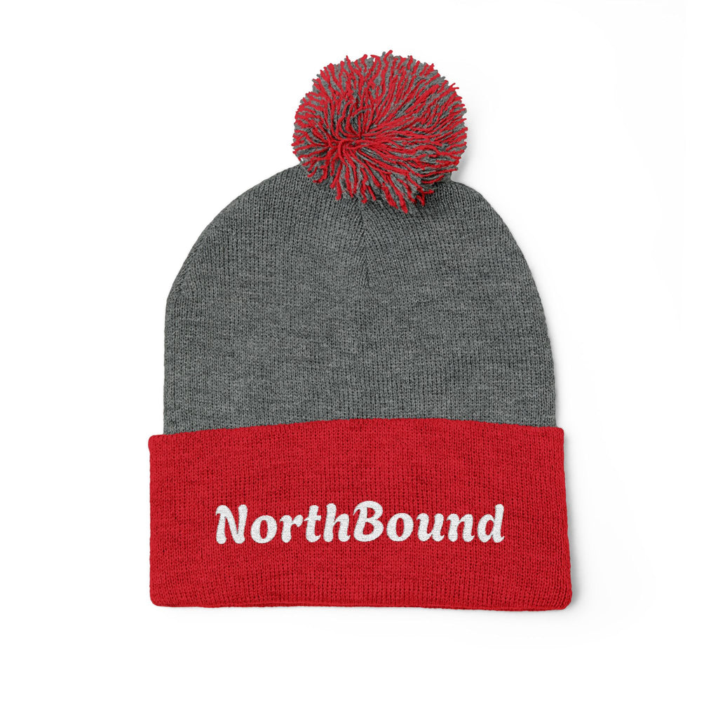 NorthBound Embroidered Pom Pom Beanie