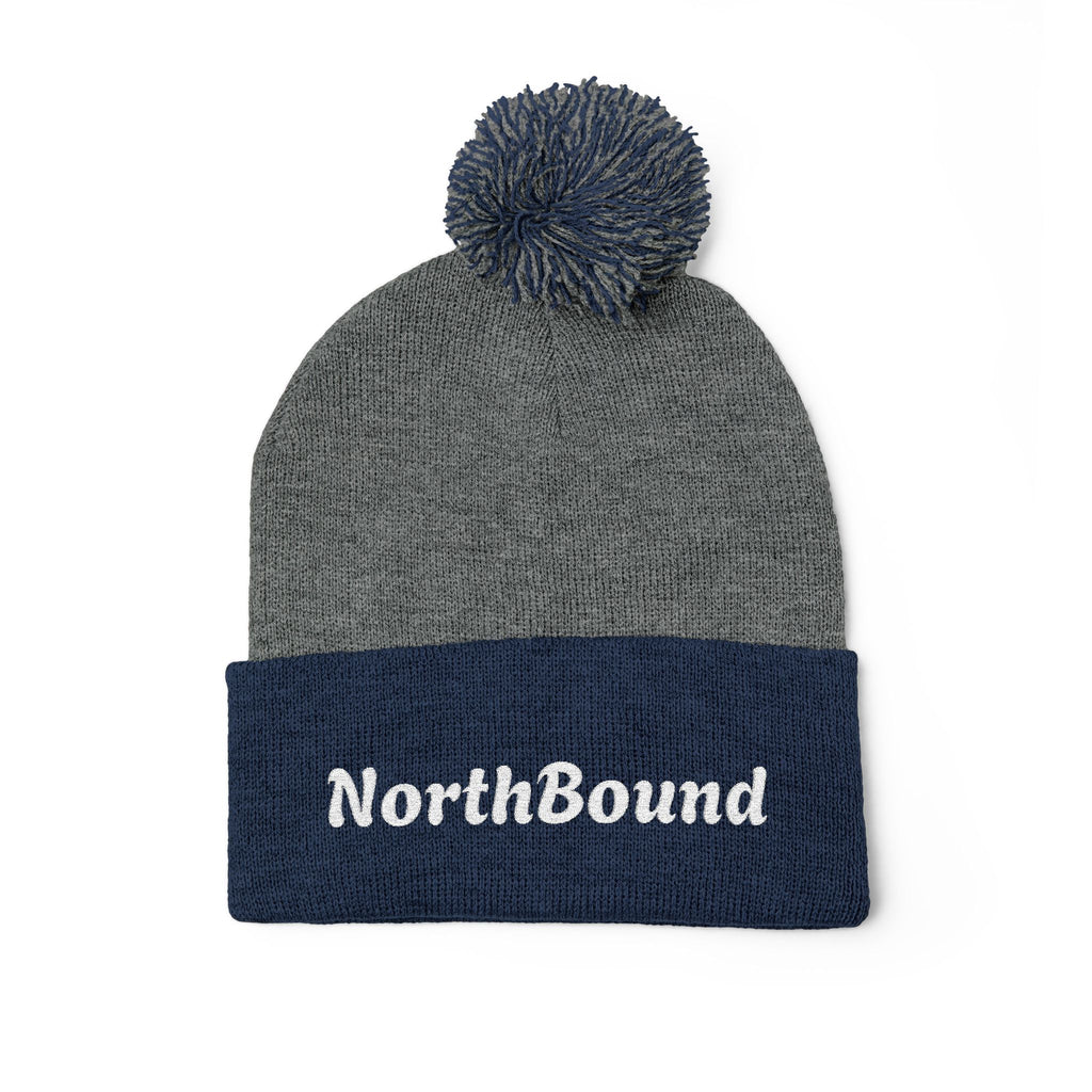 NorthBound Embroidered Pom Pom Beanie