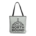 North Bound mountain graphic Woven Tote