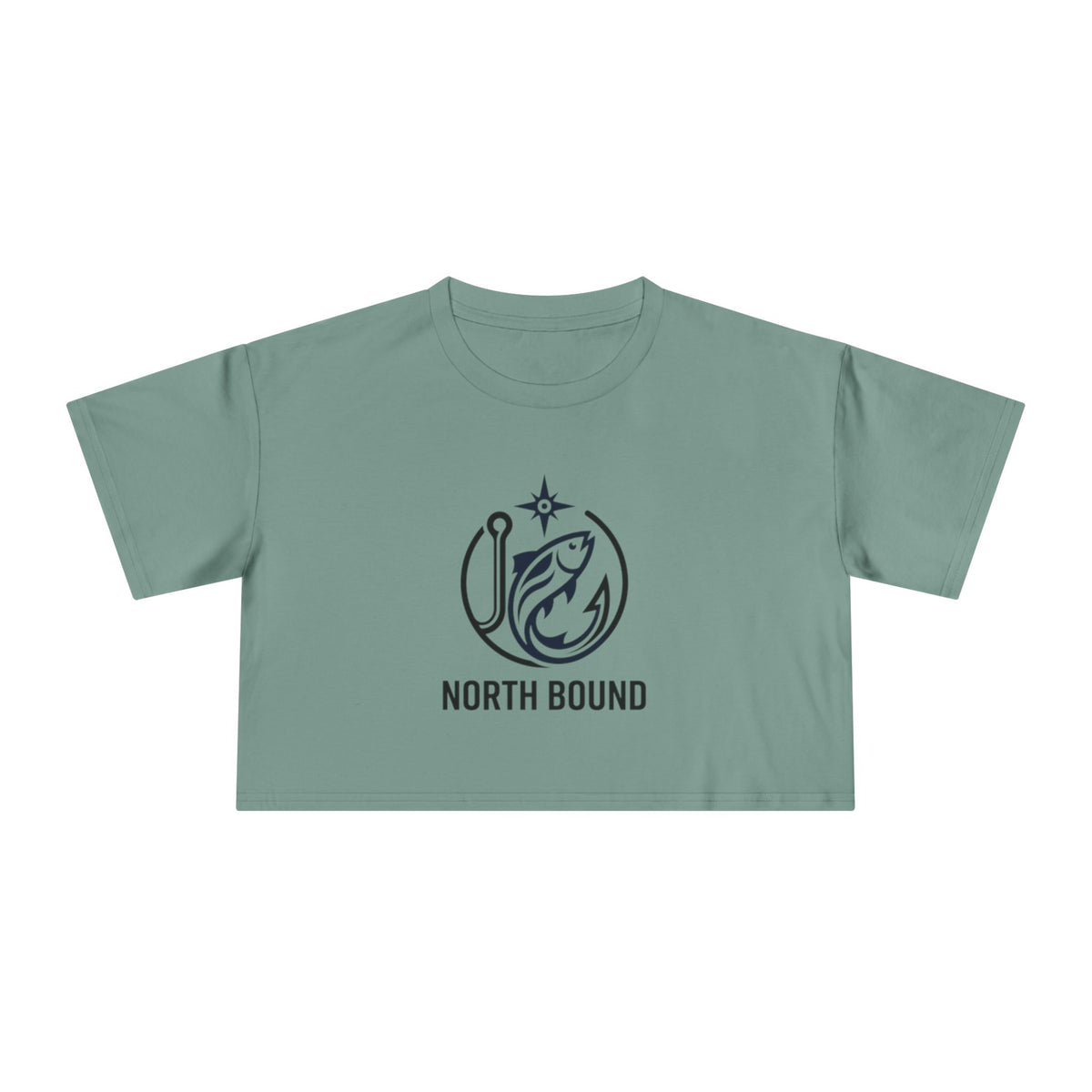 North Bound Fish Hook Logo Crop Tee