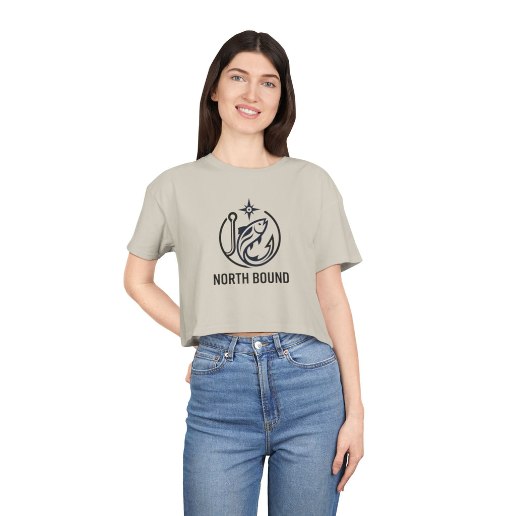 North Bound Fish Hook Logo Crop Tee