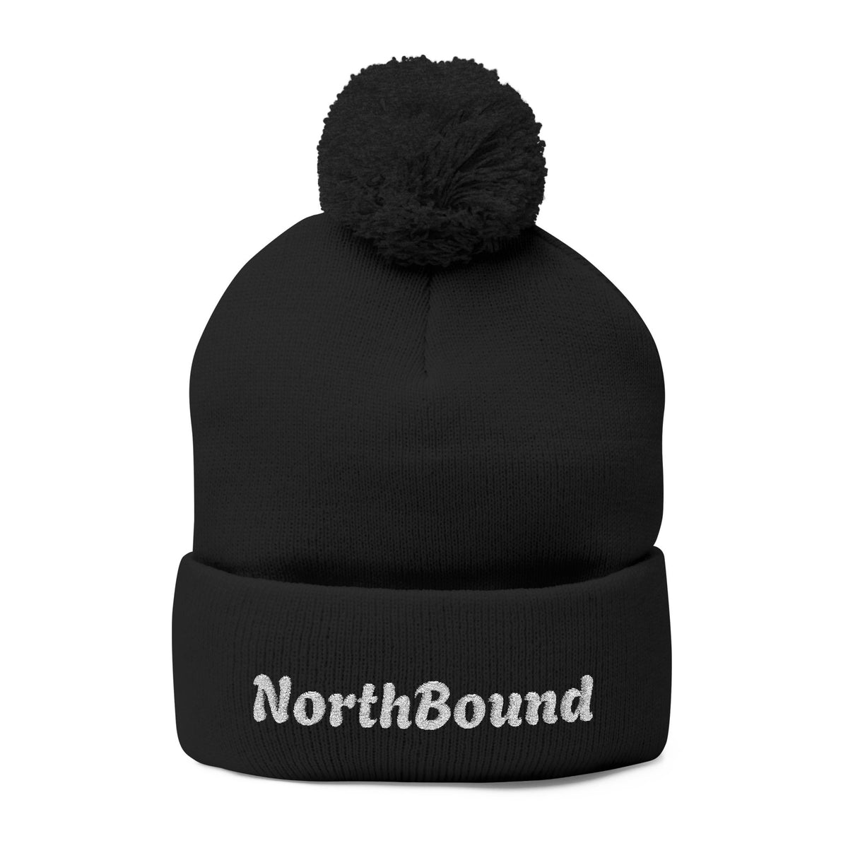 NorthBound Embroidered Pom Pom Beanie