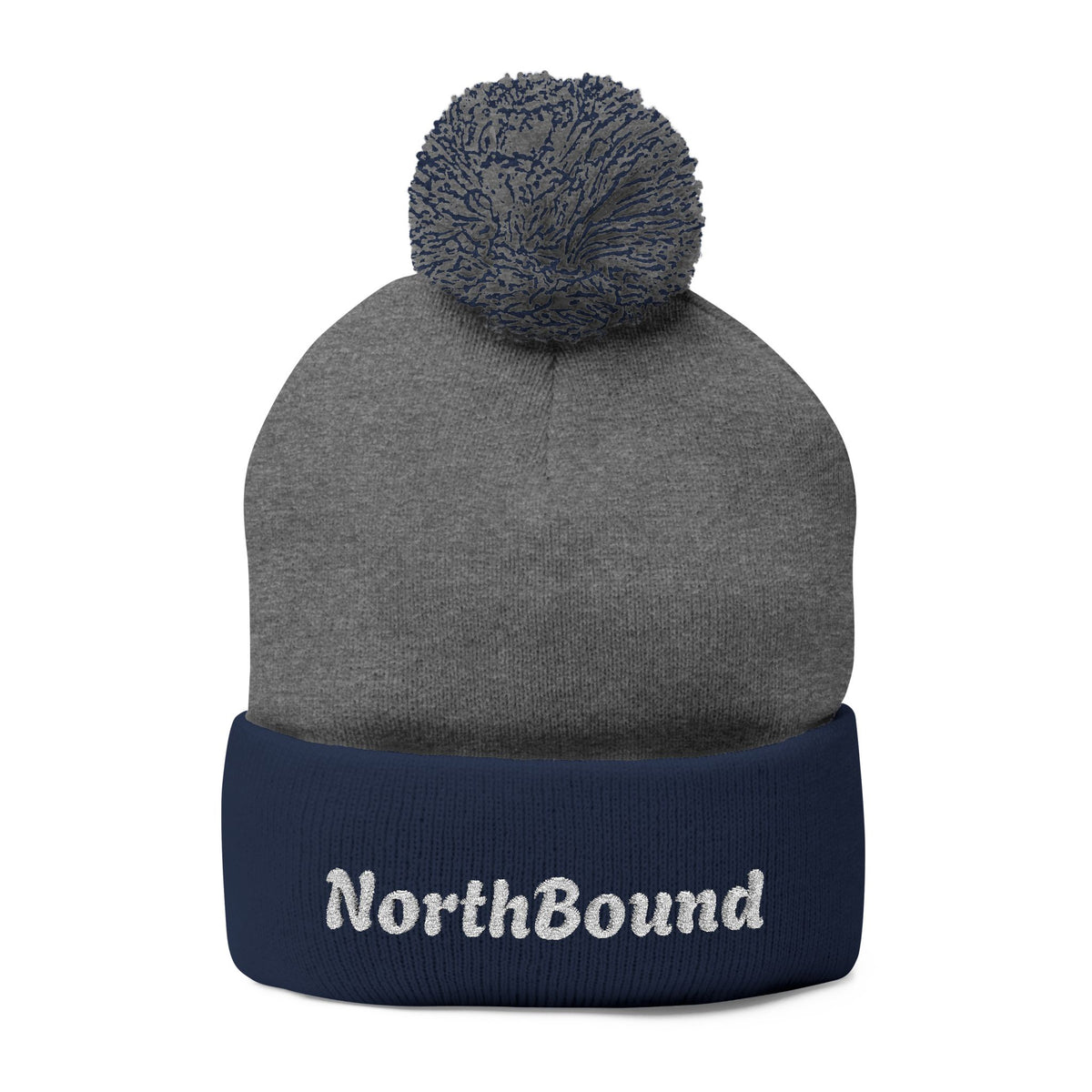 NorthBound Embroidered Pom Pom Beanie