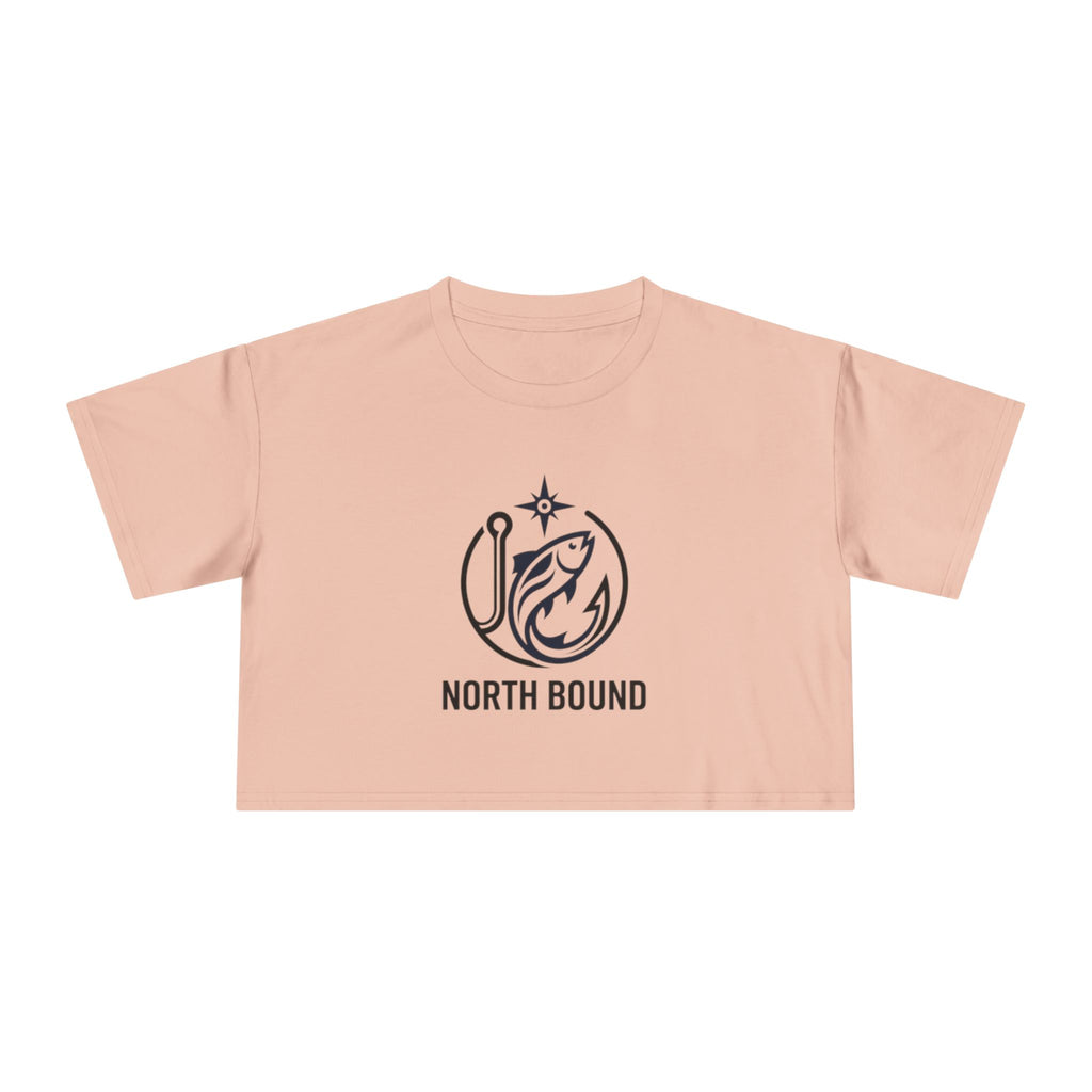 North Bound Fish Hook Logo Crop Tee