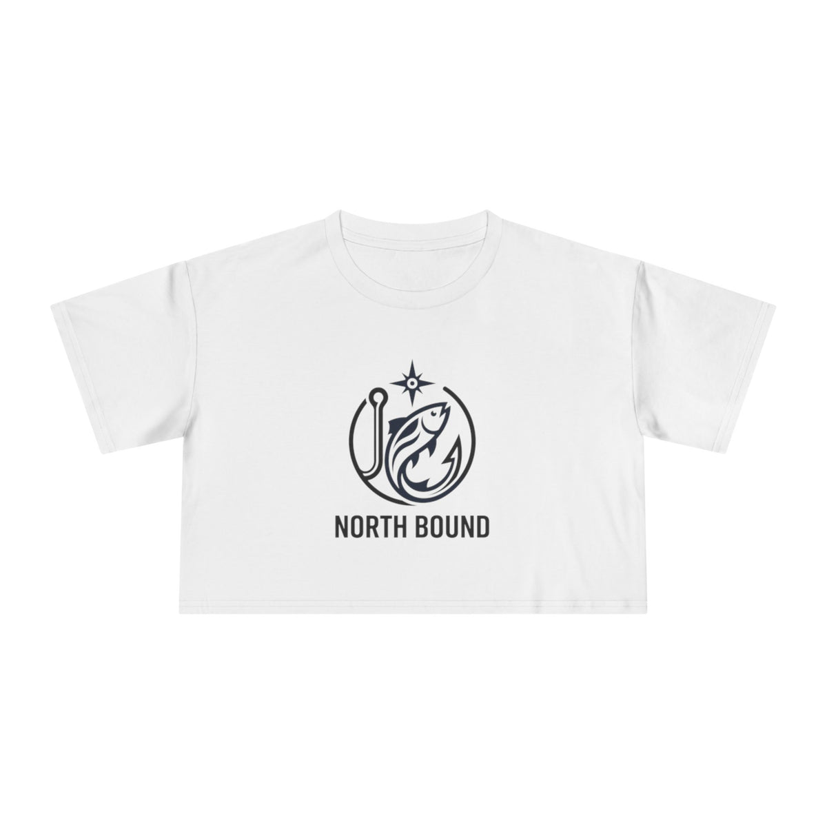 North Bound Fish Hook Logo Crop Tee